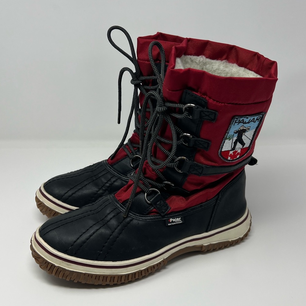 Pajar red and black snow boots